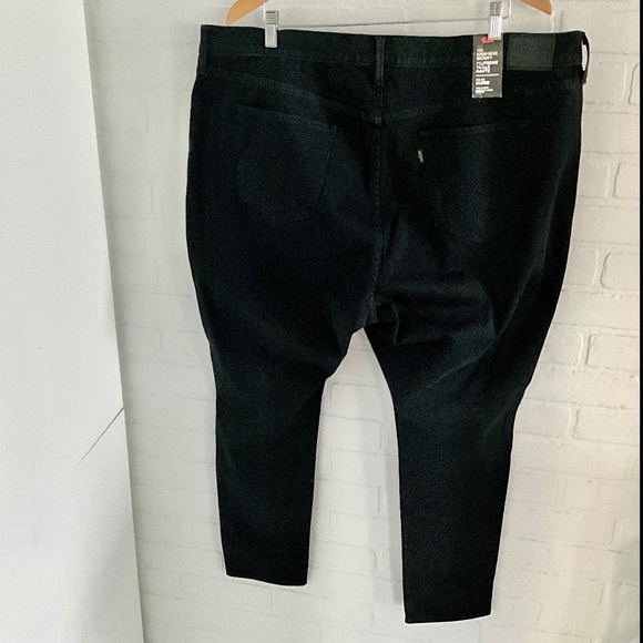 NWT Levi’s Denim Jeans Black Sculpt 721 High rise Skinny Goth Grunge Comfy 24W - Picture 13 of 15